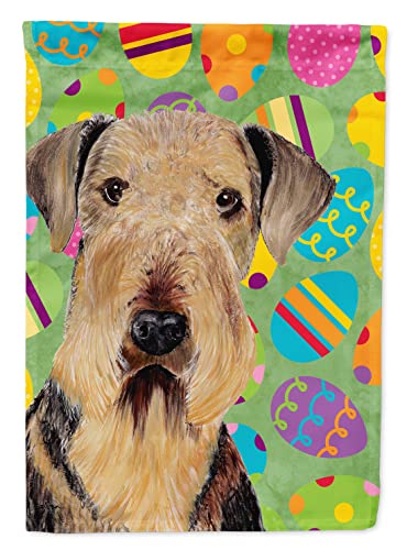 Drapeau Airedale Candy Cane de Noël grand format en polyester multicolore