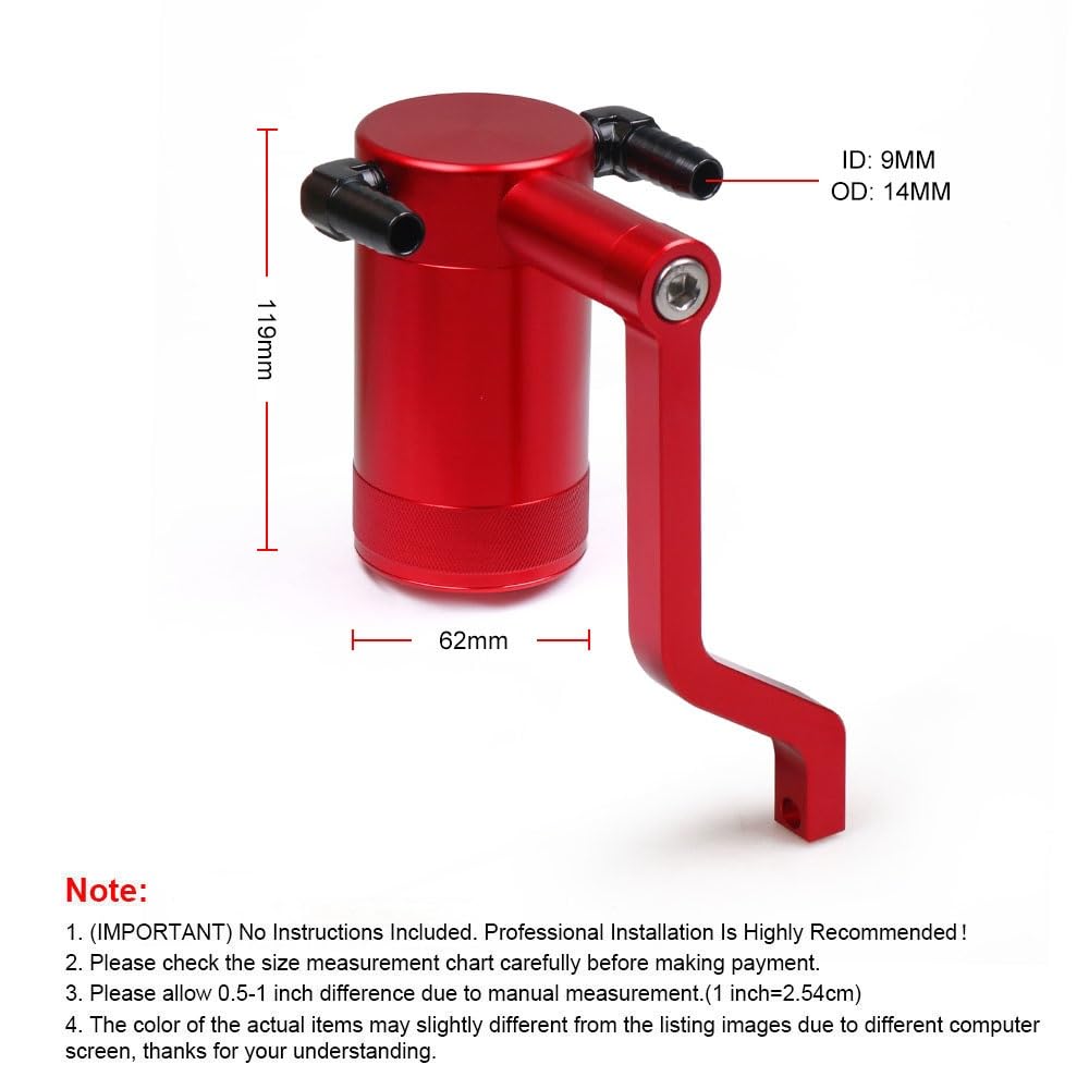 Aluminiowy pojemnik do ściągania oleju 0,18 l z przegrodą pasujący do Ram 1500 2500 3500 5,7 l 6,4 l HEMI 2009-2019 TT102252 Zbiornik Wspomagania Do Samochodu(Black)