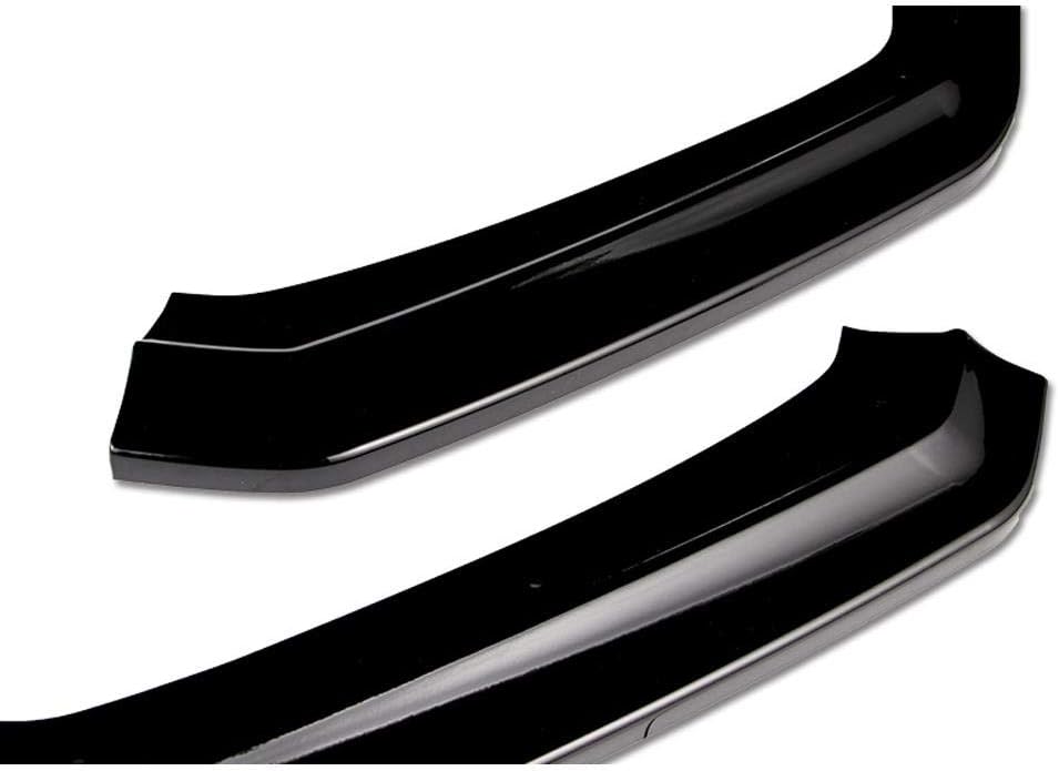 PU/674/PBK Painted Black Front Bumper Body Kit Lip 3PCS Compaitble with 2015-2020 WRX STI Sedan