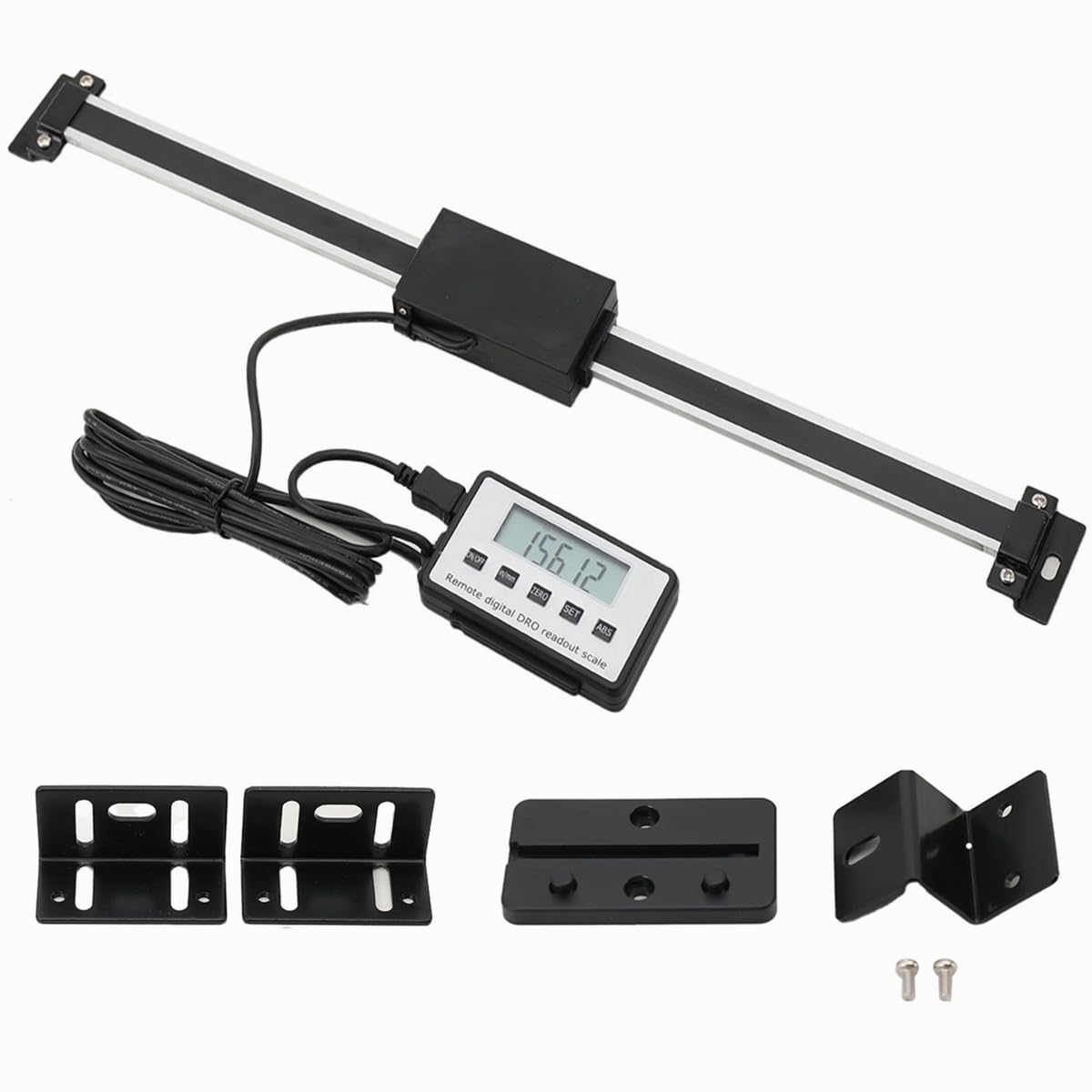 LCD Digitalanzeige Kit 0-300mm Digital Readout Kit Linearskala Anbaumeßschieber Präzises LCD-Ausleseset für Fräsmaschinen Drehmaschinen ±0,01mm Genauigkeit 3m/s