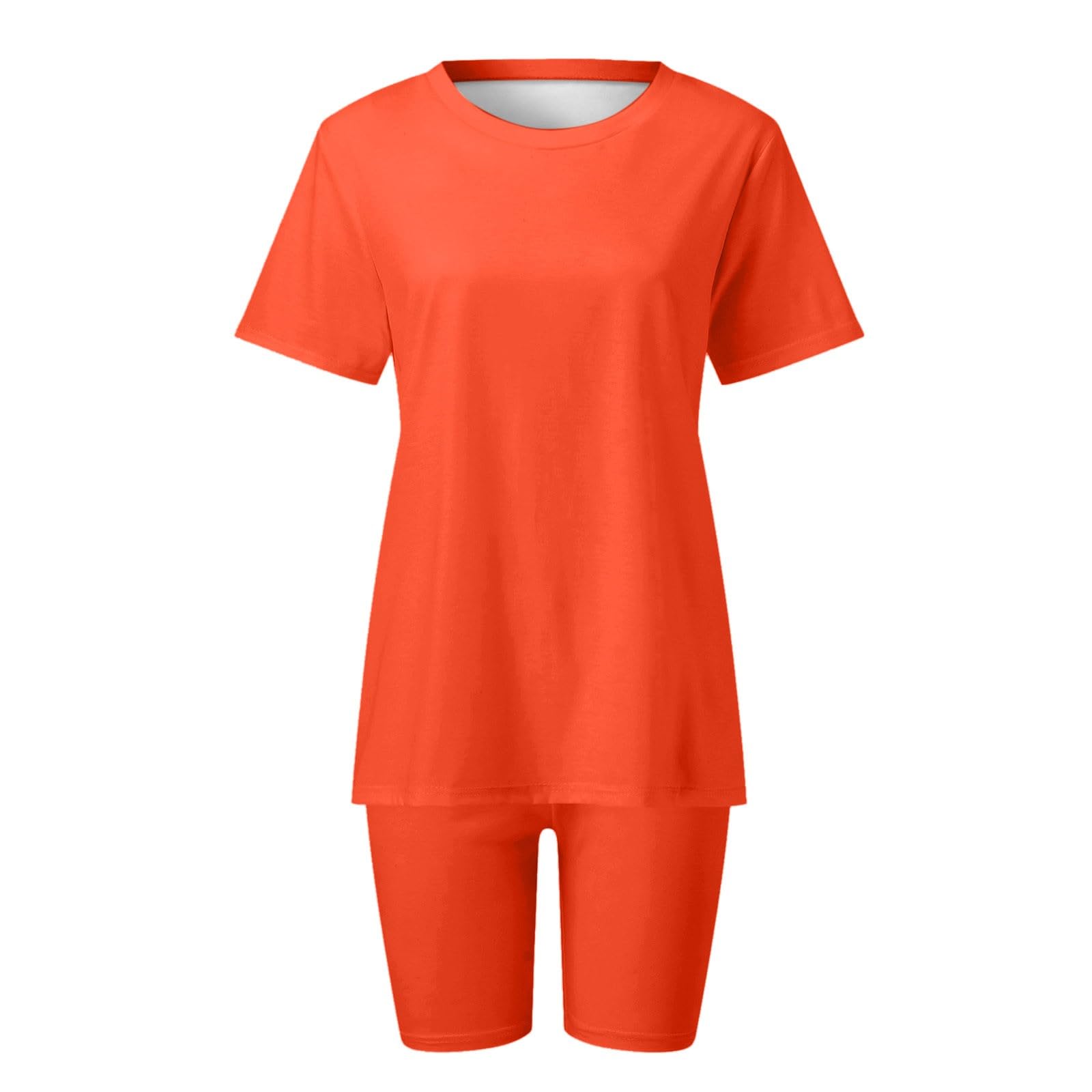 Zweiteilige Outfits für Damen, kurzärmelige Oberteile und kurze Hosen, Lauf-Yoga-Sport-Sets