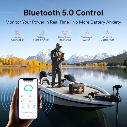 Image of LiTime 2 Pack 24V 100Ah Group 31 Bluetooth Lithium Battery for Trolling Motors - Mini Size, 6000+ Deep Cycles, Low-temp Cutoff Protection