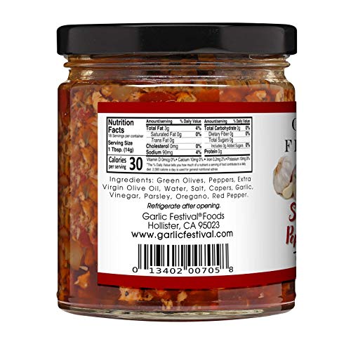 Garlic Festival Foods Sweet Red Pepper & Olive Tapenade 9oz.