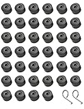 40x 0.67Inch Wheel Lug Nut Covers Caps + 2X Removal Tool Replacement for VW Lug Nut Cover Jetta Beetle Passat GTI CC Wheel Bolt 1K0601173