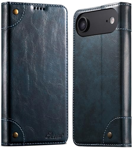SINIANL for iPhone 17 Air Wallet Case with Card Holder, Blue
