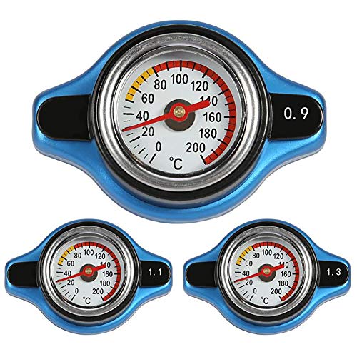Couvercle de réservoir d'eau de voiture, affichage de la température de l'eau, universel 0,9/1,1/1,3 bar, couvercle de refroidisseur thermostatique avec indicateur de température de l'eau Cover