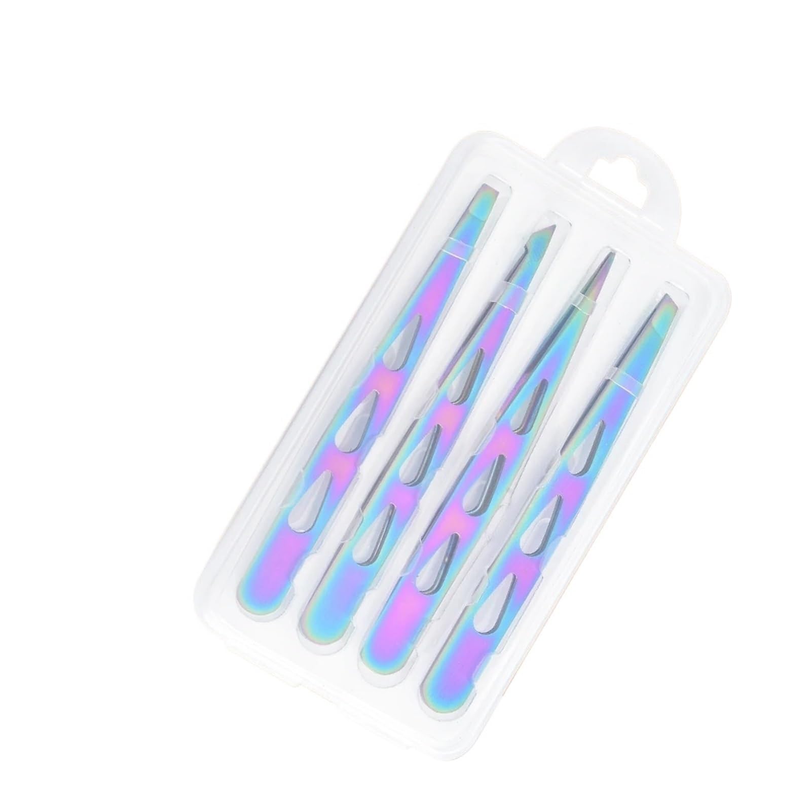 Btgyttkl Colorful 4 Pcs Eyebrow Plucking Tweezers 4 In 1 Eyebrow Tweezers Set - Precision For Brow Shaping, Beard Plucking & False Lash Application, Tool