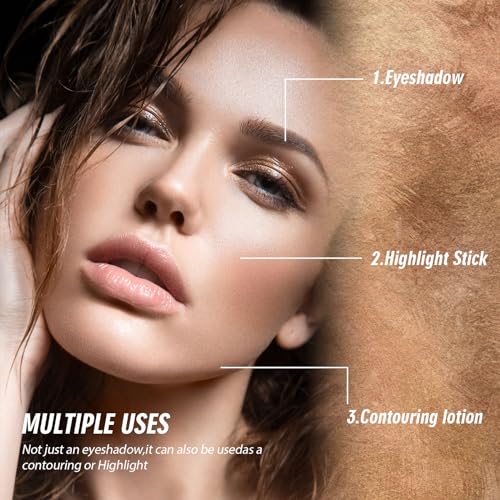 Eyeshadow Stick 8PCS,Cream Eyeshadow Shimmer Stick,Eye Shadow Pencil Crayon, Eye Shadow Stick Set, Waterproof Pearly Sparkle Glitter Cream Stick Pen Eye Liner Makeup for Women - Image 4