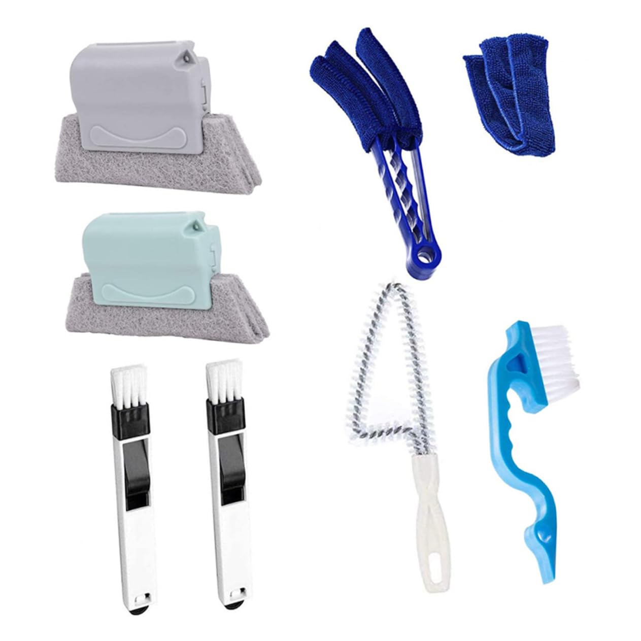 8piezas Cepillos De Limpieza para Persianas y Conductos De Aire Herramientas De Limpieza para Ventanas y Rieles De Puertas Kit para El Hogar y Oficina