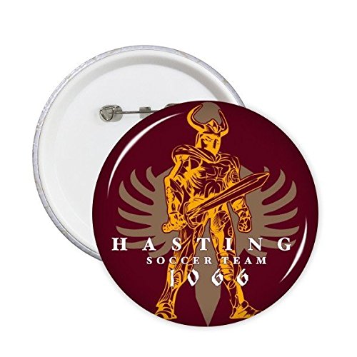 DIYthinker Unisex Adult Middle Ages Culture Brave Saber Warrior Totem Art Illustration Pattern Round Pins Badge Button Clothing Decoration