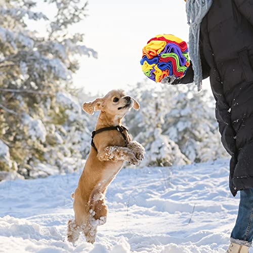 Schnüffelball für Hunde,Schnüffelteppich Schnüffelspielzeug Interaktives Hundespielzeug Intelligenzspielzeug Waschbar Futtermatte Geruchstraining Stressabbau für Kleine Mittelgroße Hunde Haustier,20cm