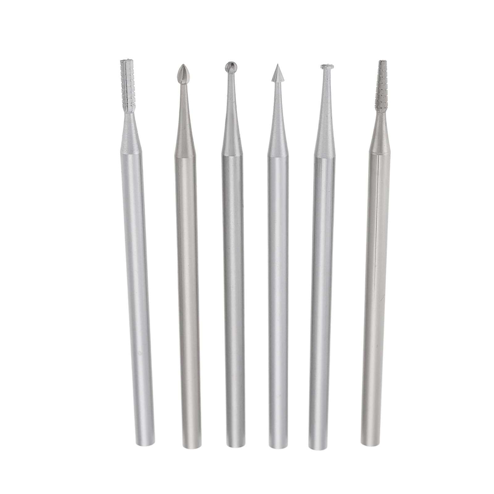 Briny River 6pcs 1.4mm Engraving Router Bits 2.35mm Shank HSS Bits Set for Olive Amber Carving