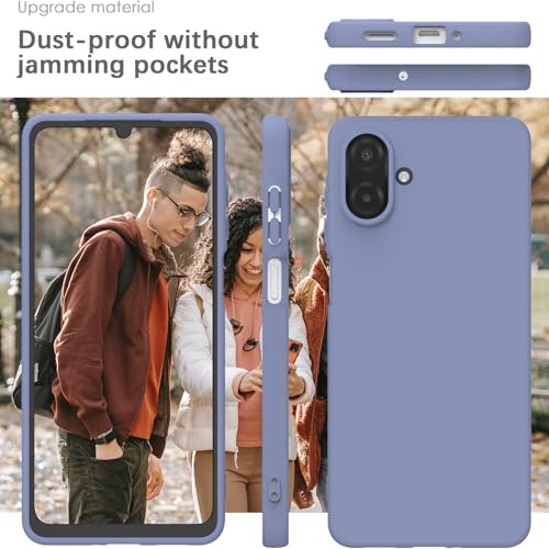 Image of YATWIN Silicone Case for Samsung Galaxy A07 4G, Soft-Touch, Shockproof, DustProof, Antiskid Phone Cover for Samsung Galaxy A07 4G - Lavender Grey