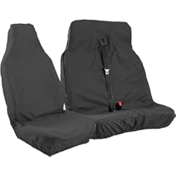 Fundas Asientos Coche Suzuki Vitara Carseatcover-UK® XTRA - Fundas para asientos de furgoneta resistentes e impermeables, para cama individual y doble, 6 colores, color negro