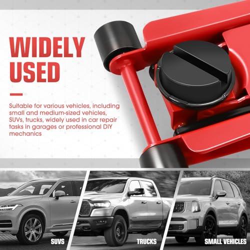 Image of DNA Motoring 2pack Floor Jack Rubber Pad, Slotted Frame Rail Protector, Car Lifting Pads Universal Jack Pad Adapter for Floor Jack, TOOLS-00623