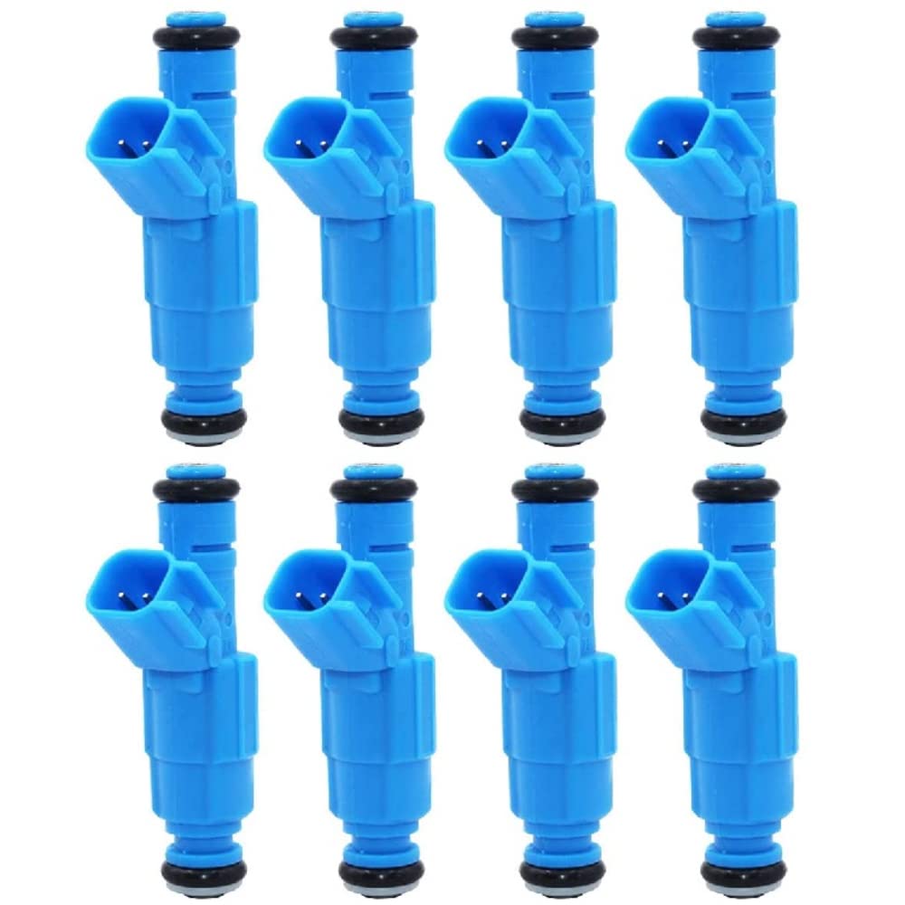 Riloer Lot de 8 injecteurs de carburant de moteur compatibles avec C-HRYSLER A-SPEN D0DGE D-AKOTA D-URANGO R-AM J-EEP C-OMMANDER C-HEROKEE M-ITSUBISHI R-Aider