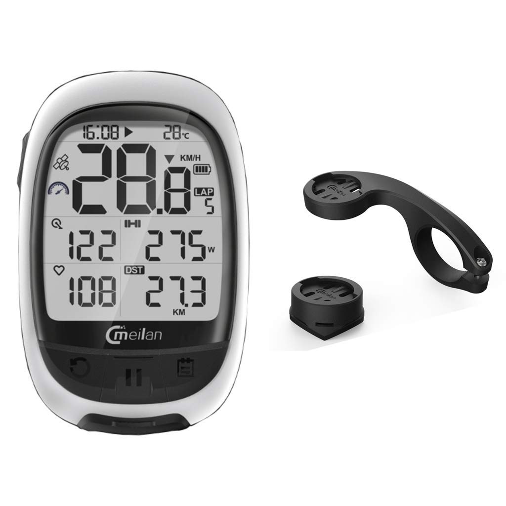 Bicycle Computer GPS M2 266 grammes 2,4 pouces blancs / noir