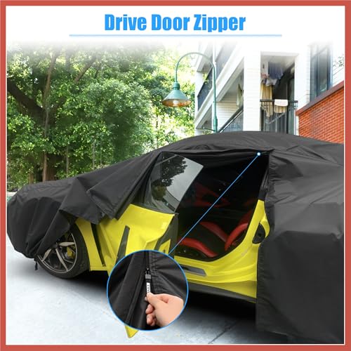 Image of ACROPIX Waterproof Car Cover for Chevrolet Corvette C4 C5 C6 C7 1984-2019 210D Outdoor Full Car Cover All Weather Windproof Sun Rain Protection with Door Zipper Car Parts