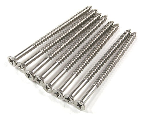 Hinge Outlet Wood Screws, Heavy-Duty Screws for Doors, Cabinets, Furniture & DIY Projects (Stainless Steel, 9 X 3 Inch, 96 Pack)