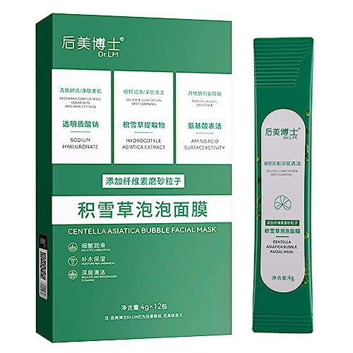 Centella Asiatica Masque facial à bulles pour le visage hydratant l'huile Masque en mousse purifiante pour un teint éclatant Haoying