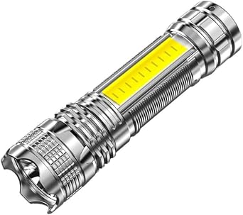 LED Flashlight, 100000 Lumens Super Bright Flashlight, USB Rechargeable Flashlight with 4 Lighting Modes, for Outdoor Hiking, Emergencies 1Pcs
