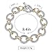 Mytys Link Bracelet for Women 2 tone Circles Chain Wire Cable Bangle Designer Inspired Bracelets Style 6
