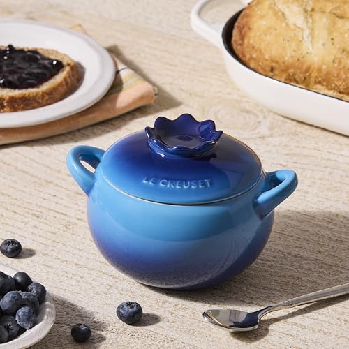 Image of Le Creuset Stoneware Blueberry Mini Cocotte, 16 oz., Azure