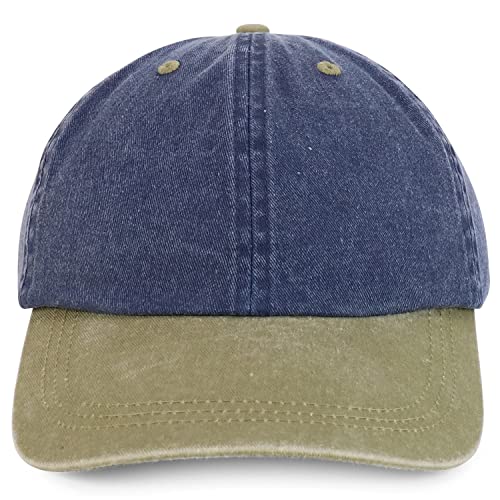 Image of Trendy Apparel Shop Oversize XXL Pigment Dyed Washed Cotton Baseball Cap