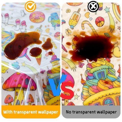 Große Ausmaltischdecke 183x76 cm – Tischdecke zum Ausmalen mit Geburtstagstorte-Motiv für Mehrere Kinder ideal für Familienfeiern Partys und Bastelaktivitäten