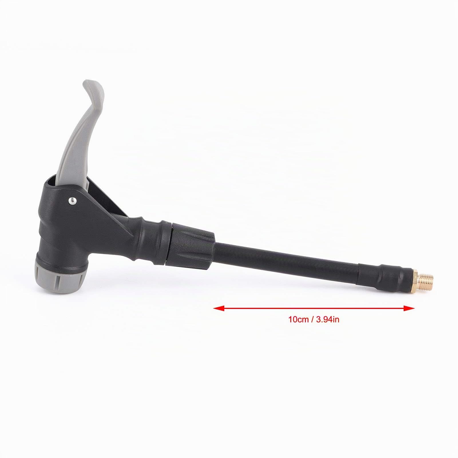 Socobeta Adaptador de manguera de inflador de conector fácil a presión, adaptador de bomba de neumáticos, material de goma, adaptador de manguera de inflado 2 en 1 para válvula inflable francesa