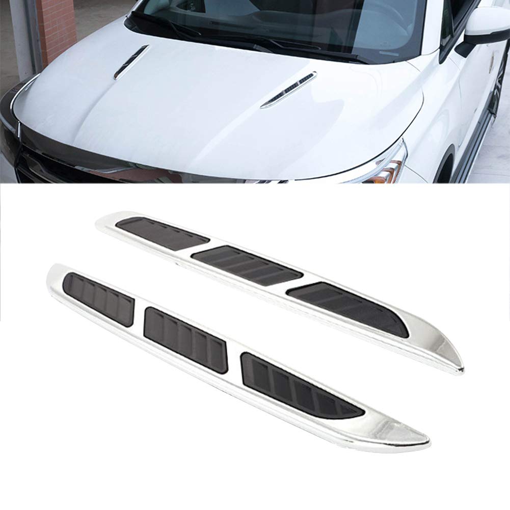 idain 2pcs Car Air Flow Intake Cover, Decorative Scoop Bonnet Hood Vent Cover Universal Auto Car Decorative Hood