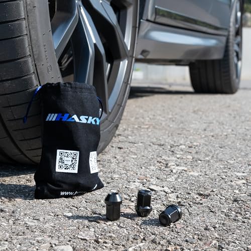 20x Radmuttern SCHWARZ M14 x 1,5 x 34 I Kegel für Alufelgen I Durchmesser D=24mm I SW 19mm