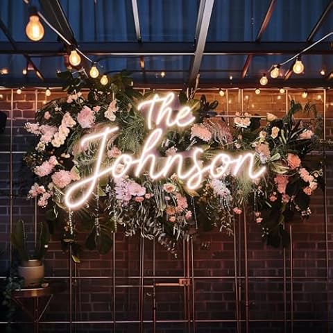 ANSKENO LED LED Neon Sign, Custom Neon Sign For Wall Decor, Personalized Neon Name Sign Customizable For BedRoom, Gaming Room, Housewarming, Wedding, Birthday Party Decor Cover