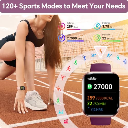 Image of Smart Watches for Women, 1.85 inch HD Smart Watch Compatible iPhone /Samsung /Android (Answer /Make Call), Fitness Watch with Heart Rate /Sleep /SpO2 Monitor, SmartWatch 3ATM Waterproof, 120+ Sport Modes Alexa