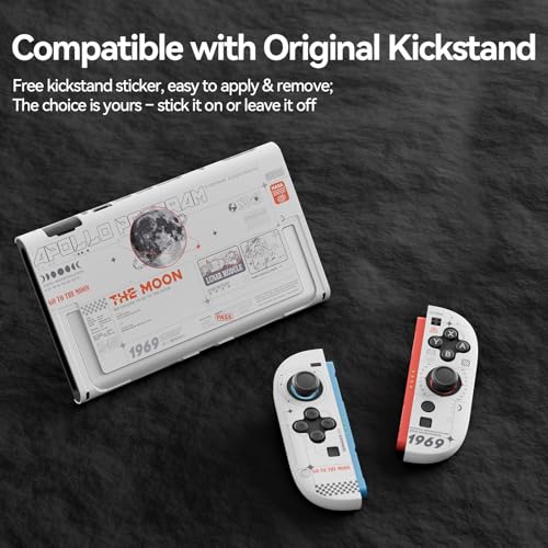 Image of GeekShare Hard Case Compatible with Nintendo Switch 2 (2025), Anti-Scratch Dockable Protective Cover for Switch 2 with Detachable Joysticks, The Moon (Moonlight White)