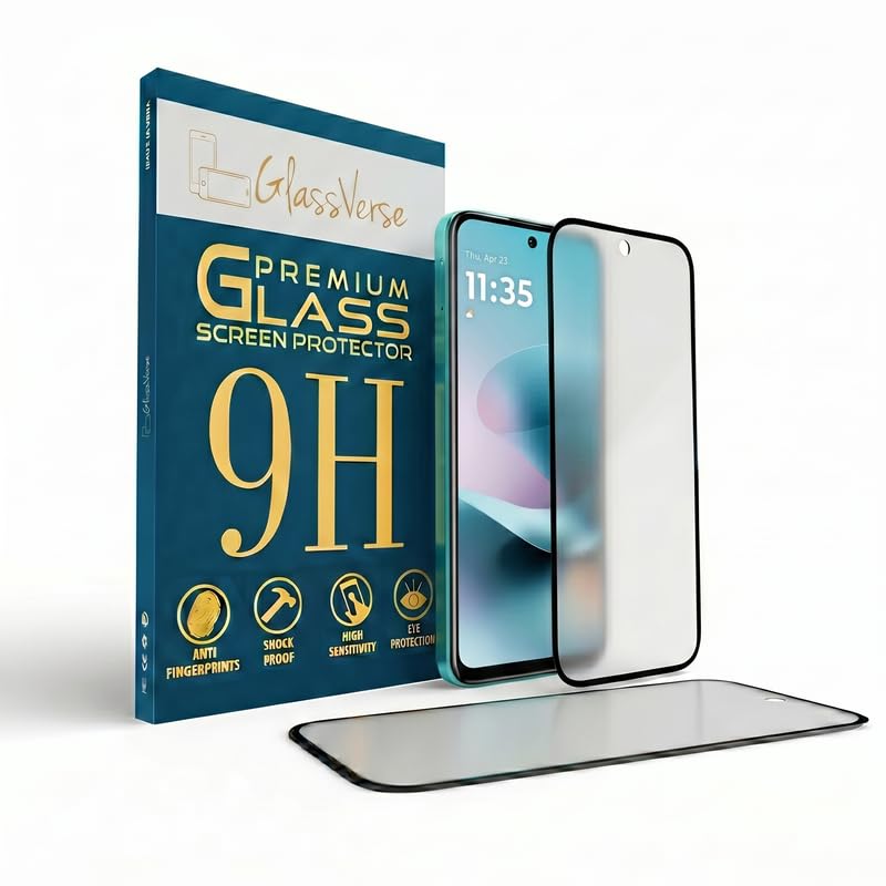 Image of GlassVerse Matte Tempered Glass for Motorola G67 Power | Anti Glare, Smooth Touch Screen Protector, 9H Hardness, Edge to Edge, Case Friendly, Hassle-less Installation Kit Included. (Pack of 1)