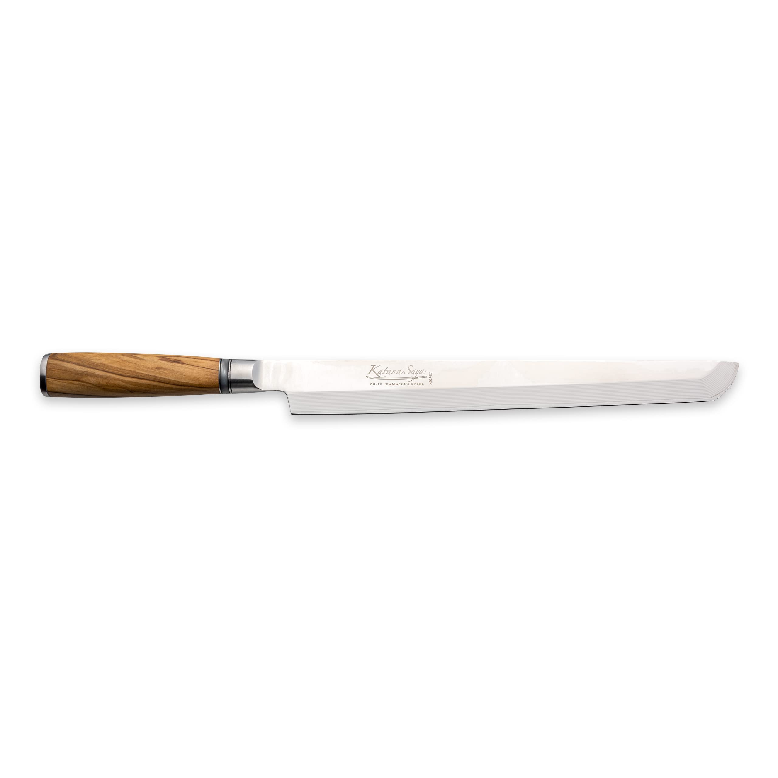Olive Wood 27cm Tako Sashimi Knife, Japanese 67-Layer VG-10 Damascus Stainless Steel, Natural Olive Wood Handle, Kitchen Knife
