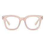 Madison Avenue Blue Light Blocking Glasses Oversized Fashion Blue Light Glasses for Women Anti Eyestrain & UV Protection Computer Eyeglasses (Nude Pink)