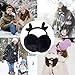 FYBW Women's Winter Warm Earmuffs Foldable Ear Warmers For Girls Furry Fashion Ear Cover Cold Weather Outdoor(Dr-Black)
