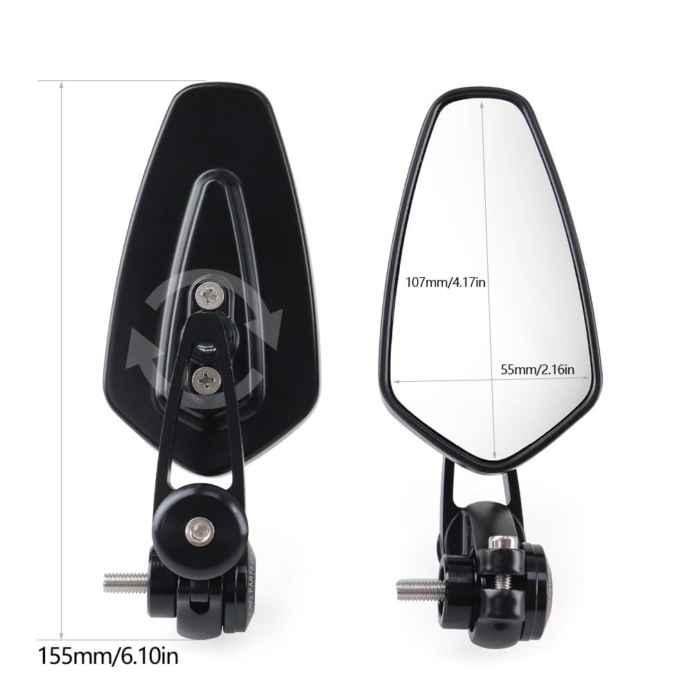 Motocyklowe Lusterka Wsteczne Pasuje Do Yamaha MT09 MT07 2021-2024 2025 Końcówka Kierownicy Lewe Prawe Lusterka Boczne Akcesoria Motocyklowe Motocyklowa kierownica lusterka
