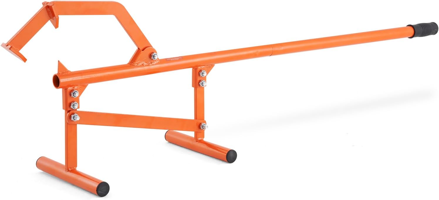 (Incomplete). VEVOR 48\" Timberjack Log Lifter, Adjustable Heavy Duty Log Roller Cant Hook, Log Jack with Rubber Grip & Dual Support Foot, Log Cant Hook Logging Tools for Rolling and Raising Up Logs up to 15\" Dia Steel Handle Dual Feet 48\"