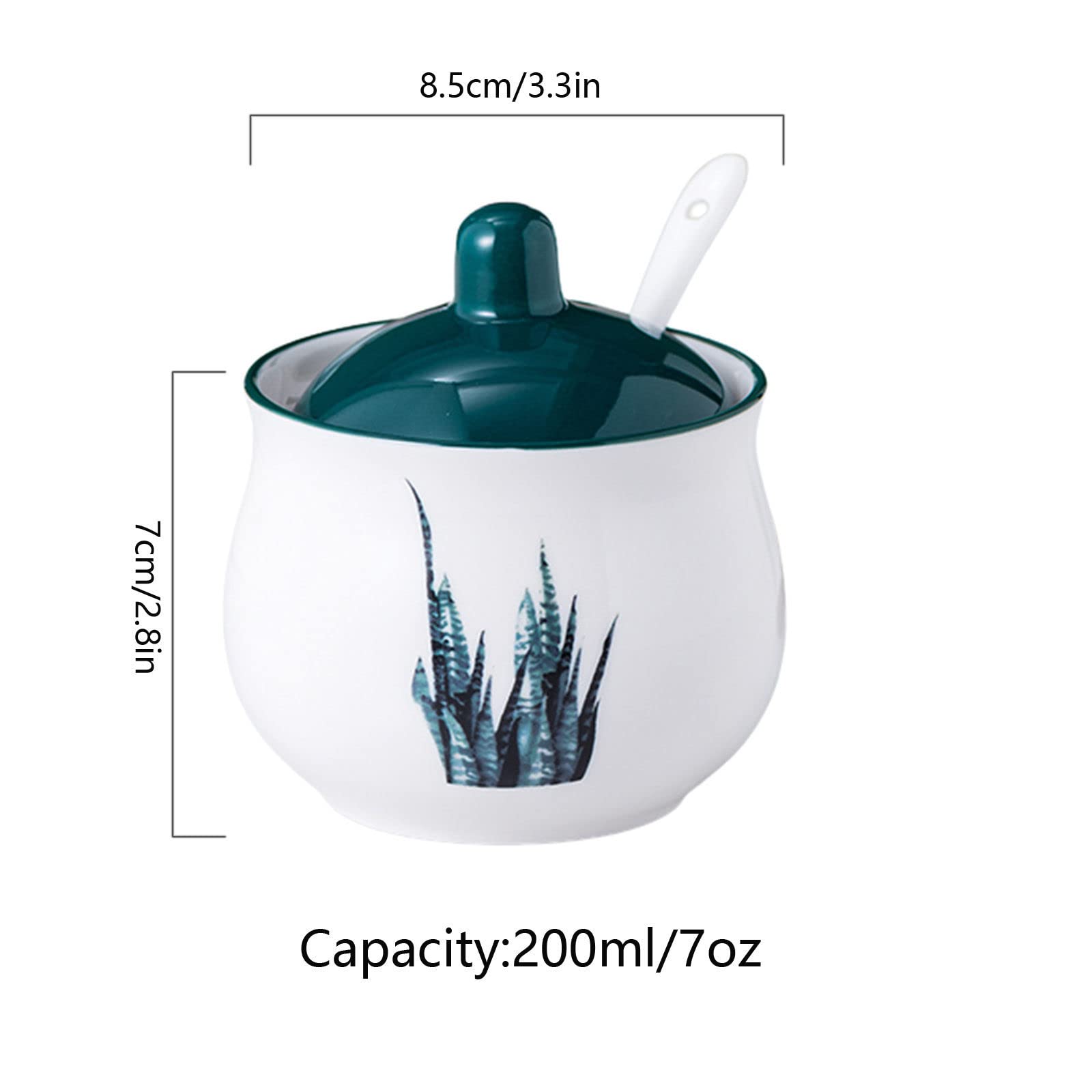 Zuckerdose mit Deckel, 200 ml, elegantes Küchen-Zuckerglas und Gewürzbehälter für individuelle Aufbewahrung, Peect für Heimdekoration und Kochutensilien