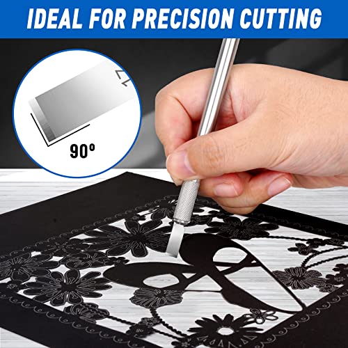 image for DIYSELF 100 Pack Exacto Knife Replacement Blades #17, Hobby Knife Repl