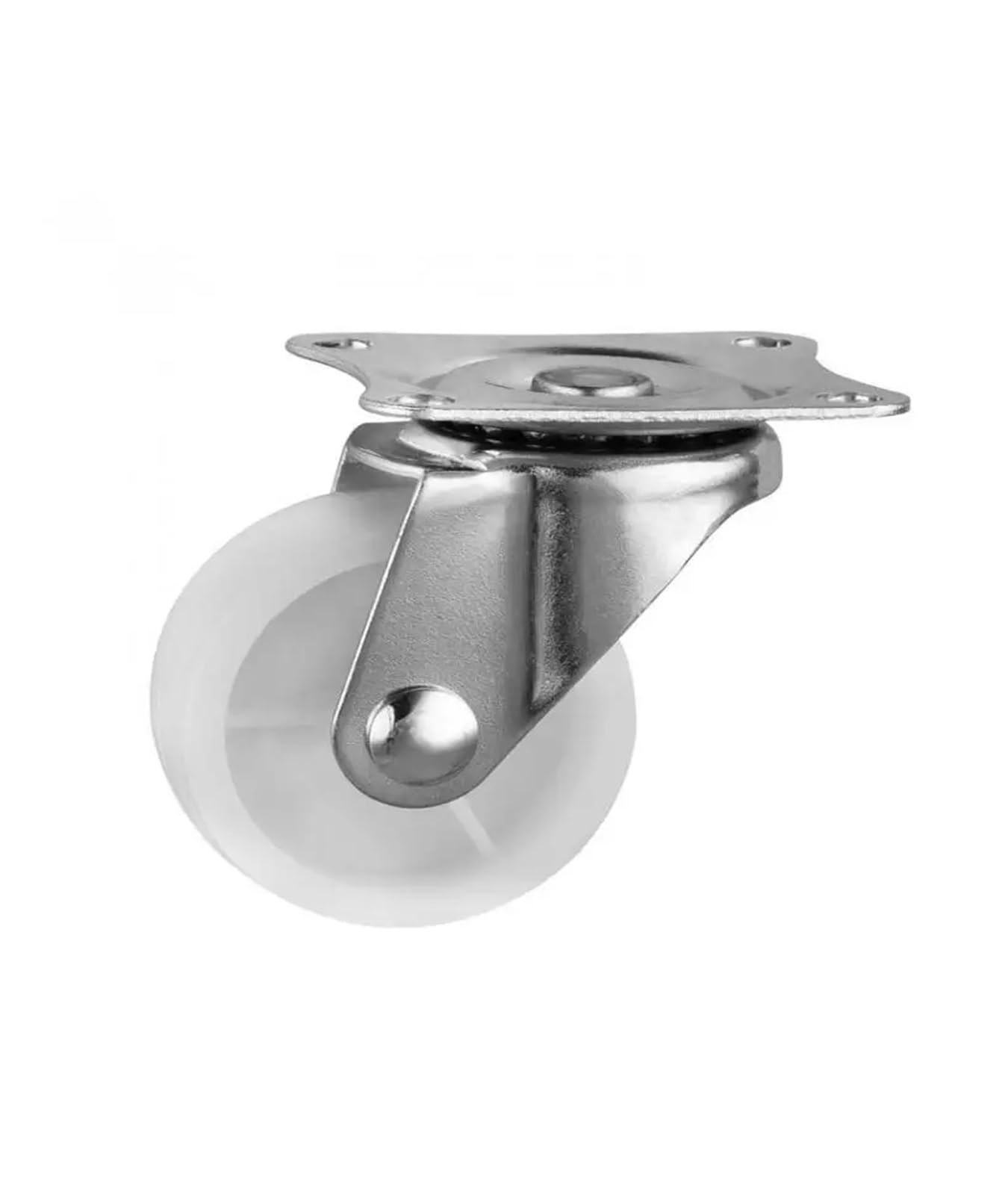 MXXDMOPD 5 Pieces/lot 2. inch White Pp casters Diameter 6. cm Flat Movable Wheels Light Plastic Oven
