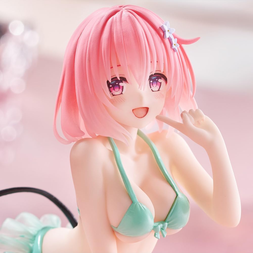 DEXSHUN Momo Belia Deviluke Figura Anime Traje de Baño Chica Figuras Serie Momo Modelo PVC Coleccionable Decoraciones de Escritorio Regalos 13 cm