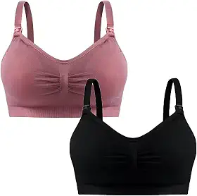 Kit com 2 Sutiã Amamentação Bojo Removível Confortável Gestante Sem Aro