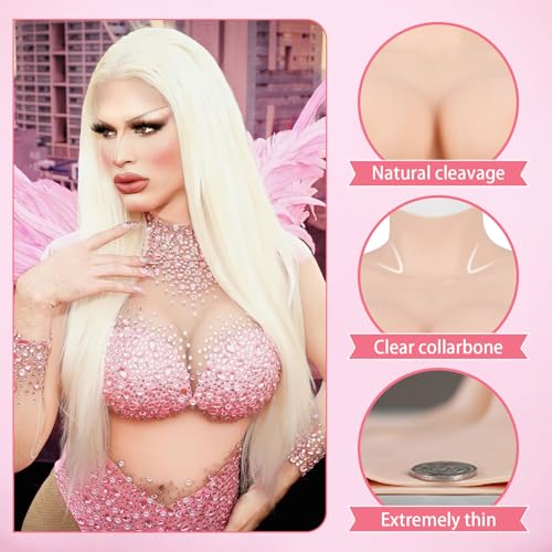Breast Forms Transgender Cosplay Fake Breasts Drag Queens Silicone Breastplate for Crossdressers4