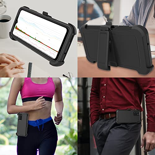 Compatible With Samsung Galaxy A03S Case, With Belt Clip Holster Heavy Duty Rugged Shockproof Full Body Protection Kickstand Cover For Samsung Galaxy A03S Phone (Black) #TOP6