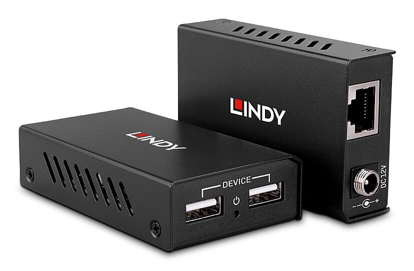 Lindy Rallonge de 100 m Ă 2 Ports USB 2.0 Cat.6