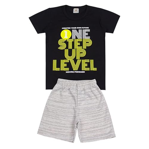 Conjunto Infantil Masculino One Step Up Level Preto Tamanho:8
